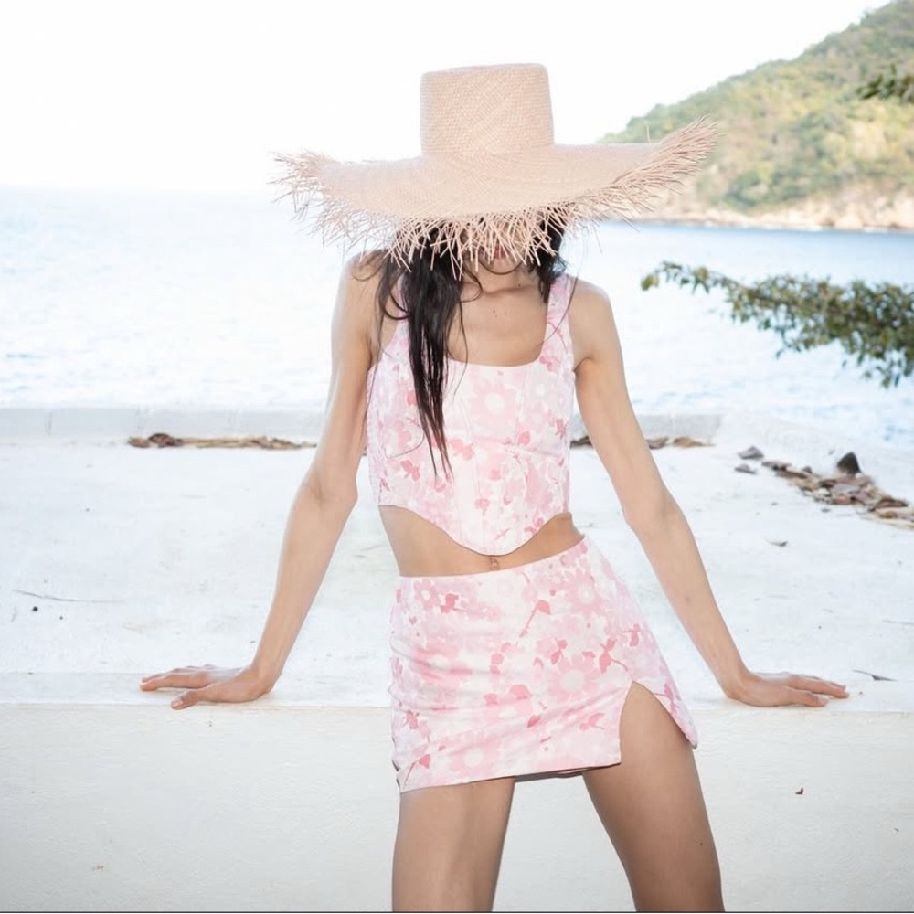 Amanda Uprichard Two Piece Floral Pink Set